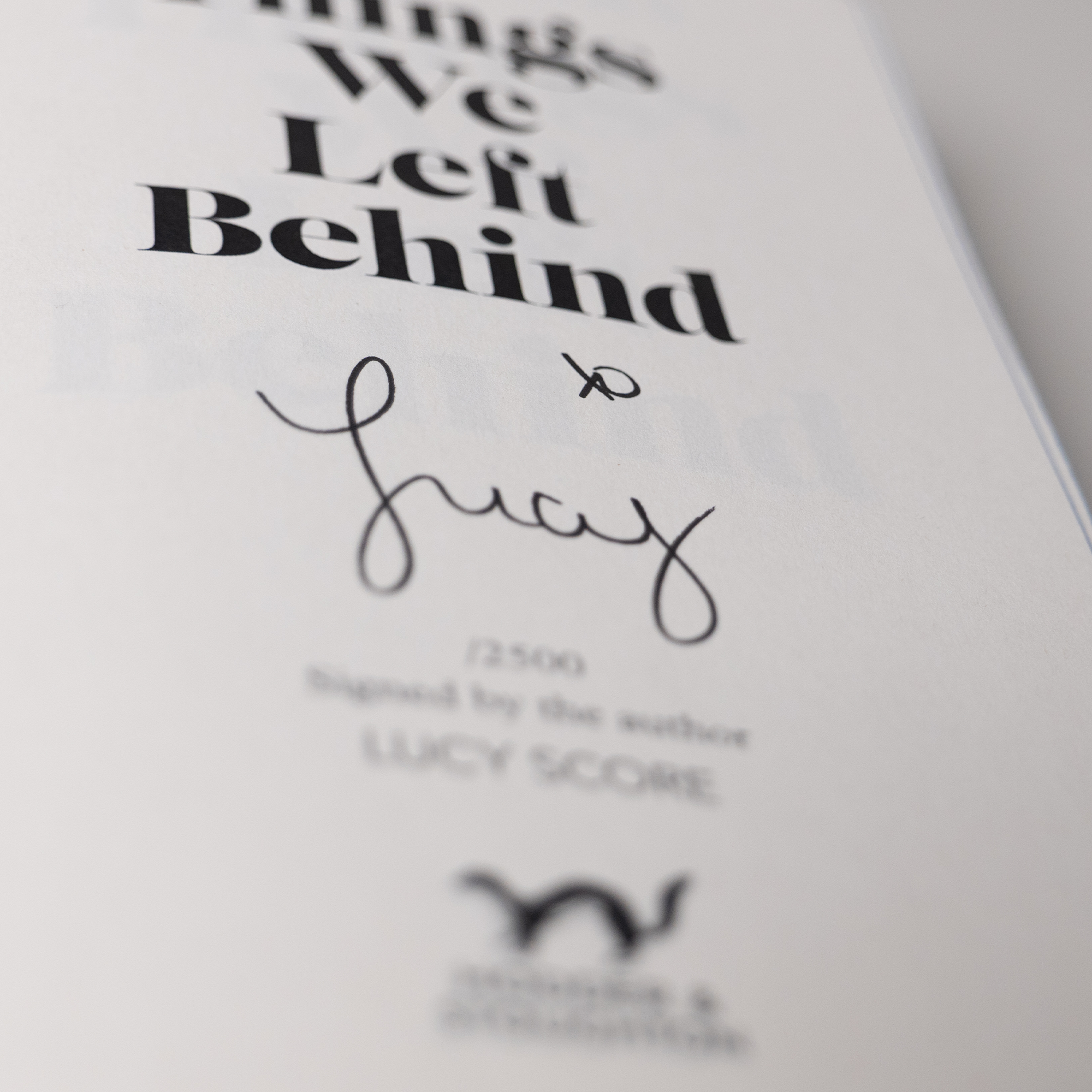 The signed title page.